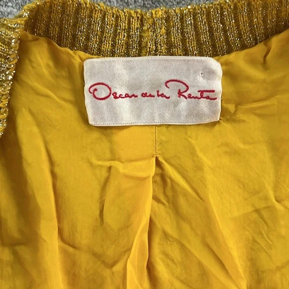 RARE Vintage Oscar de La Renta 1960’s knit cardigan skirt set - Picture 9 of 16